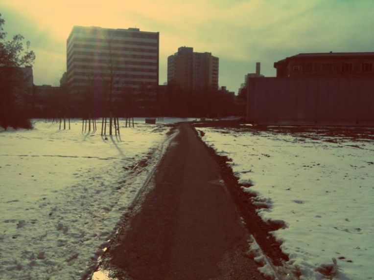 Winter view across the Topographie des Terrors